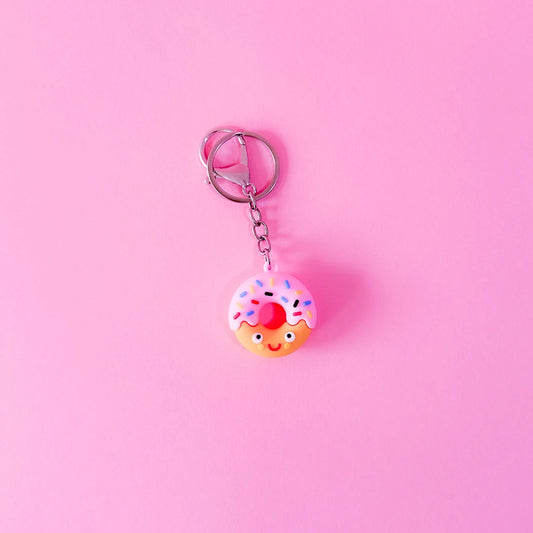 Smiling Donut Keychain