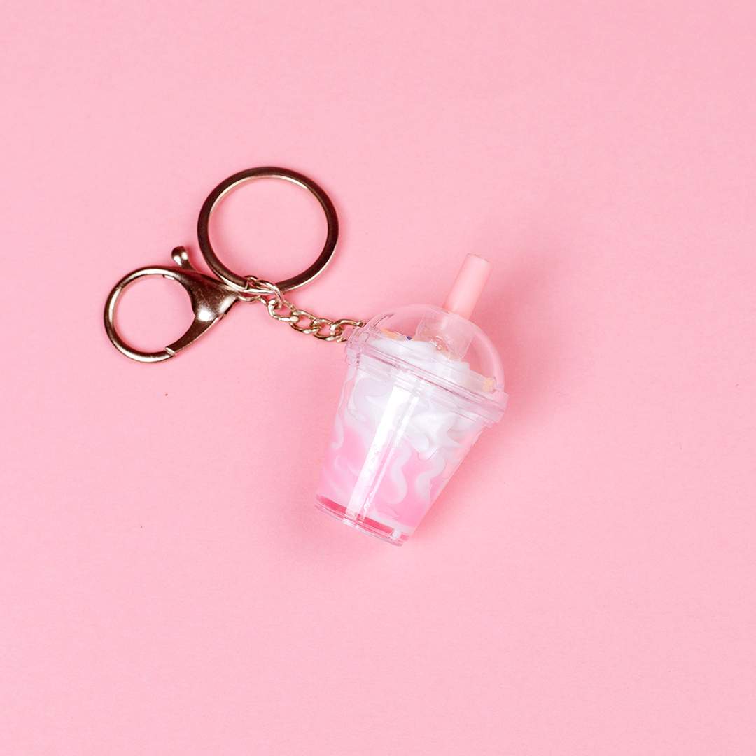 Strawberry Milkshake Keychain