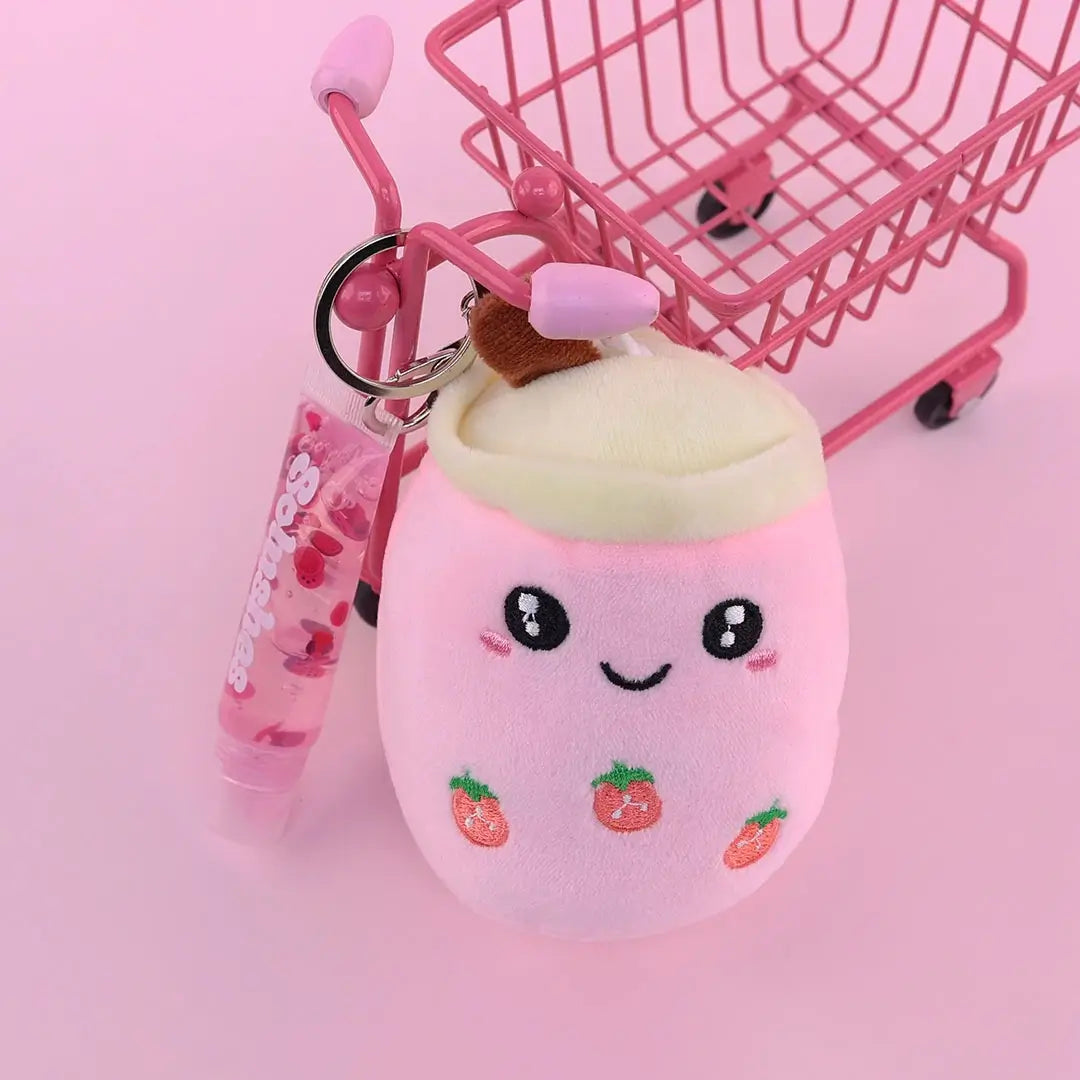 Strawberry Plushie Keychain