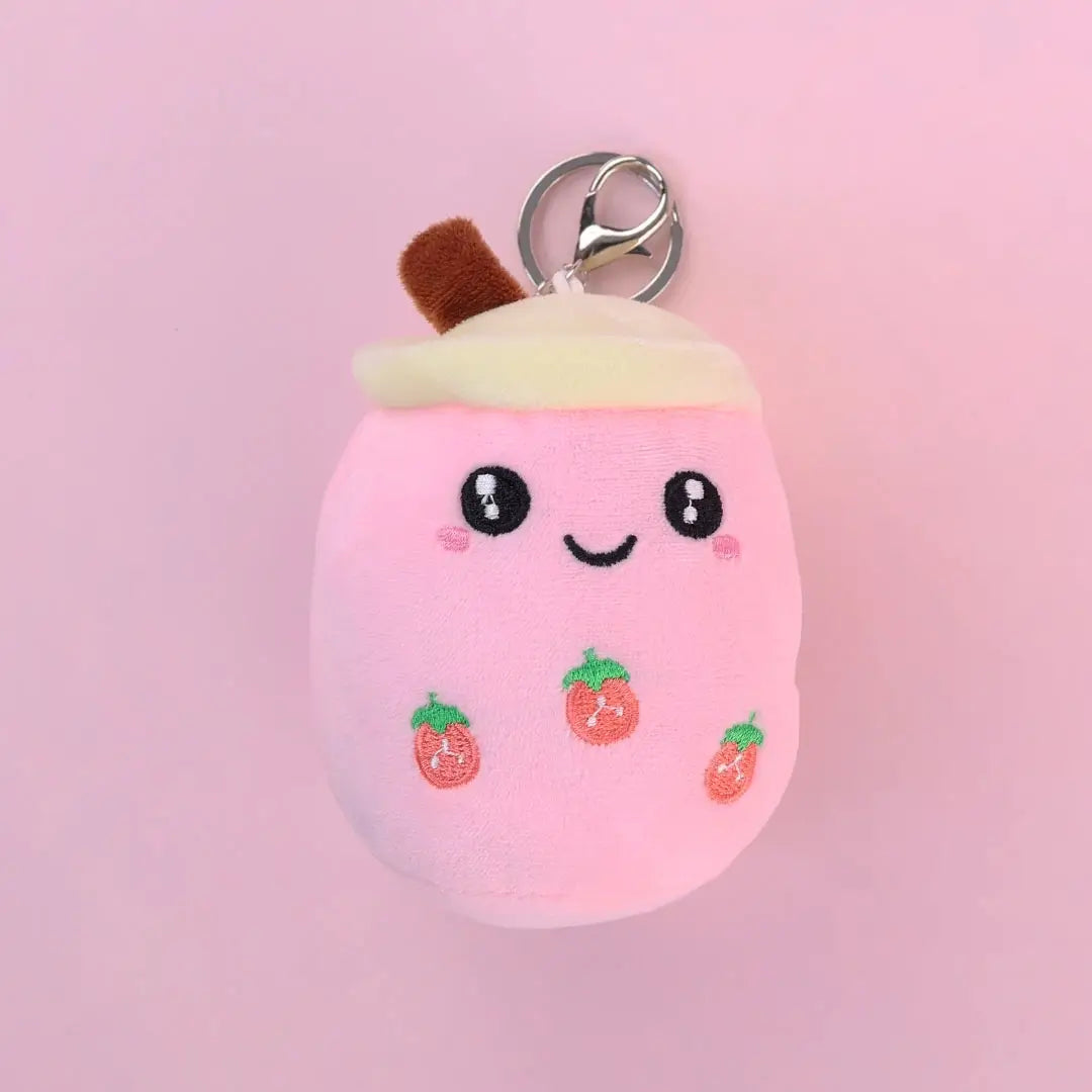 Strawberry Plushie Keychain