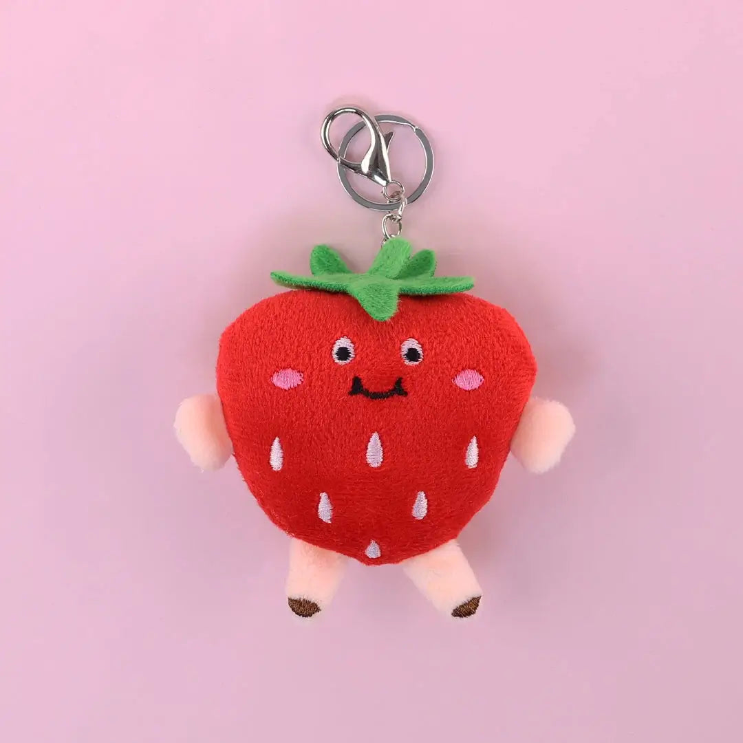 Strawberry Burst Plushie Keychain